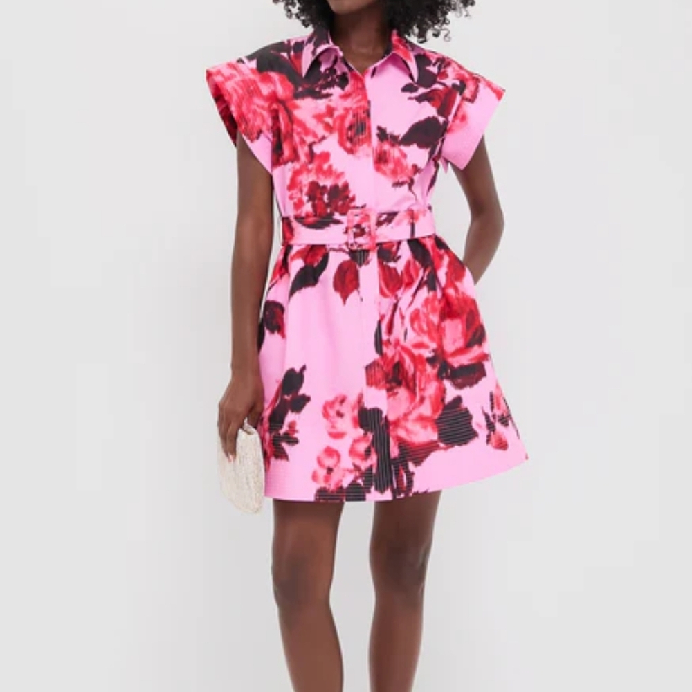 NWT Tuckernuck Pink & Red Floral Mini Fits Sz 16)